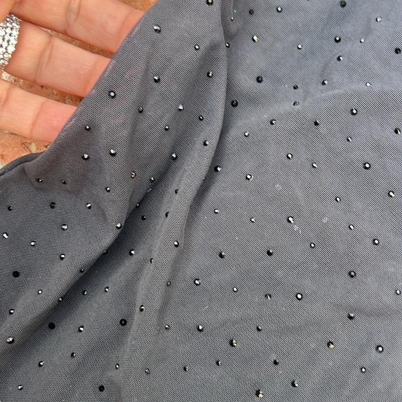 Skims Mesh Rhinestone Swim Cover Up Mini Skirt Onyx. Size L - Picture 14 of 14